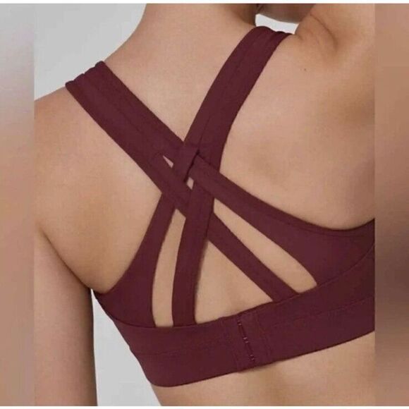 Yvette Women High Impact Sports Bras Criss Cross Back Sexy Running Bra Sz 8 D-F - Picture 2 of 6